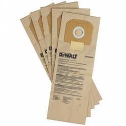 Мешки DeWALT одноразовые, бумажные , для пылесосов DWV900L , 902l , 902m , 5шт.